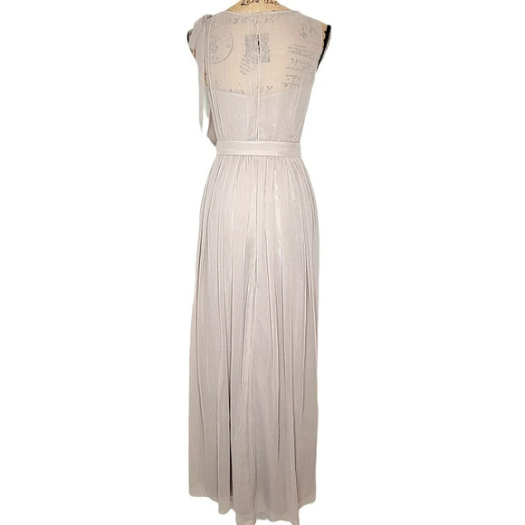 AFTER SIX Womens Bridesmaids Lux Chiffon Belted Evening Gown Size 2 Taupe New - Picture 4 of 16